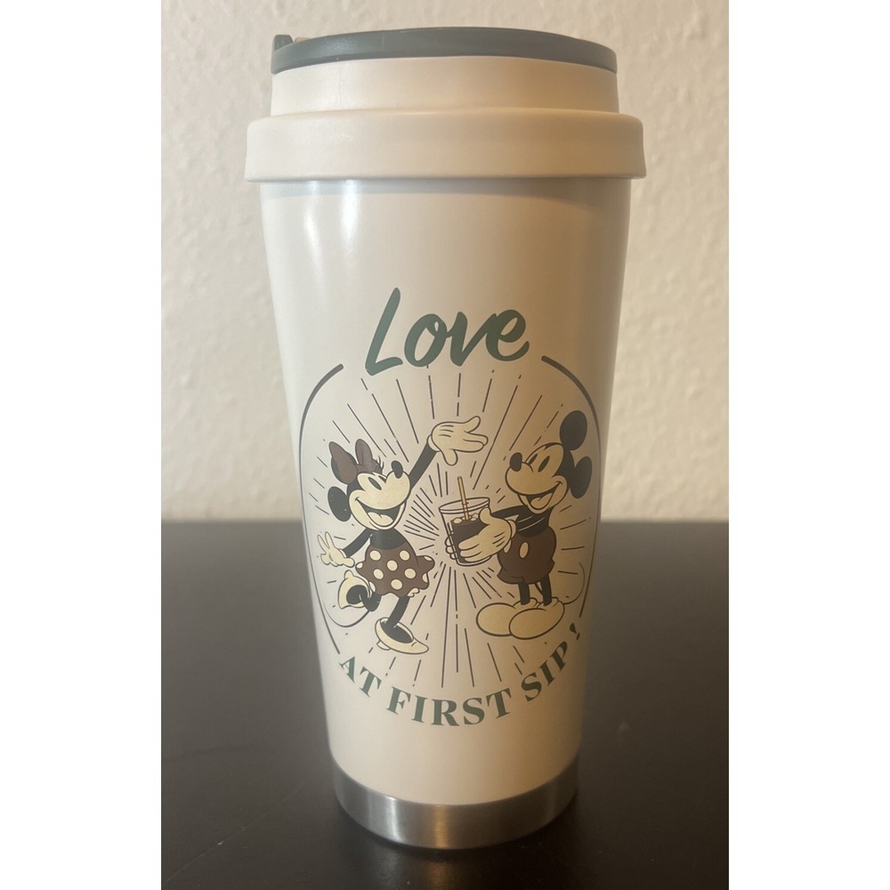 Starbucks Disney Mickey & Minnie SS Tumbler 'Love at First‎ Sip' 16oz 2023 Rare